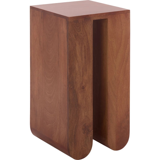 Sauk Accent Table by HedgeApple Essentials in walnut. Made from acacia wood in a transitional style.