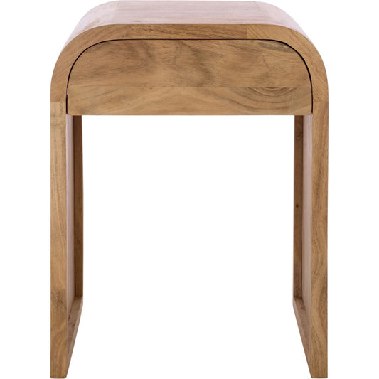 Columbiana Side Table by HedgeApple Essentials in natural. Made from acacia wood in a transitional style.