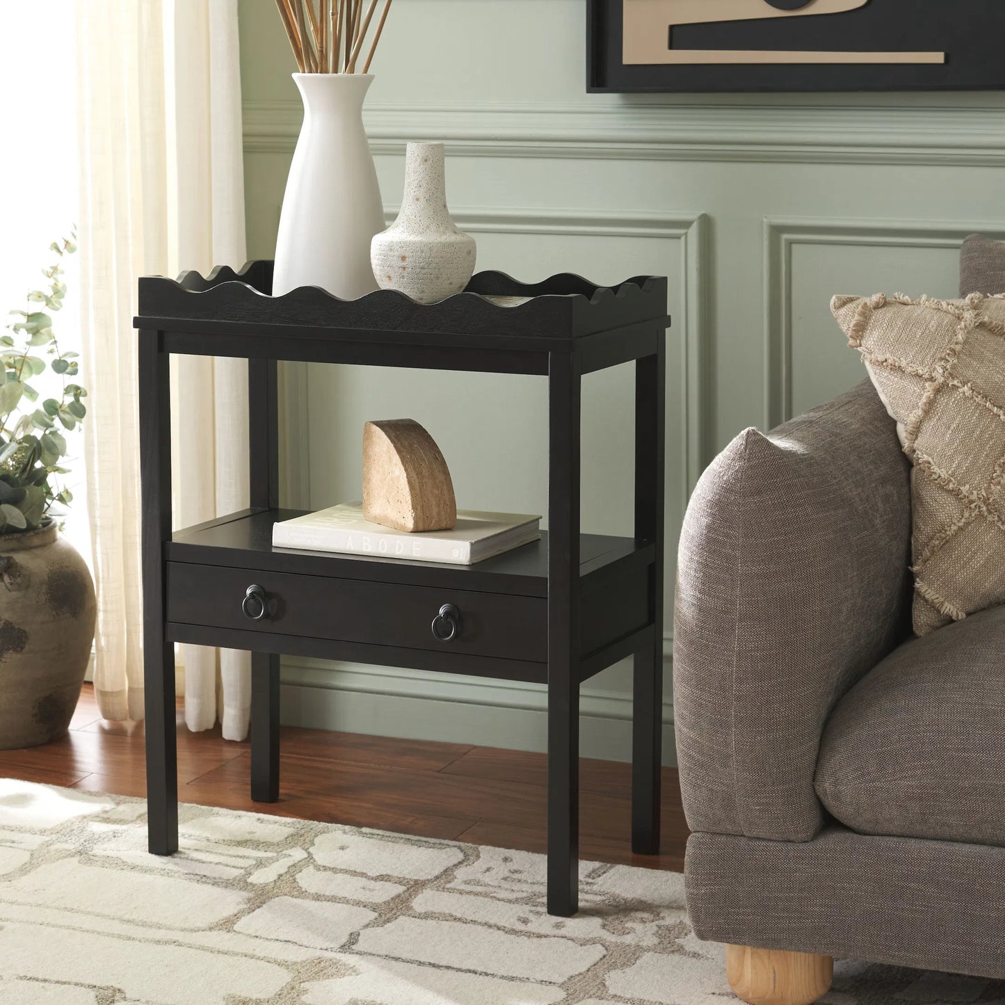 034 SI-2327375 | Lifestyle | Grove Rectangle Accent Table by HedgeApple Essentials. Made from pine wood, mdf, zinc alloy in a unique style.