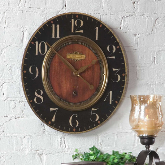 Alexandre Martinot Clock by Uttermost. Made from mdf, brass in a traditional style.
