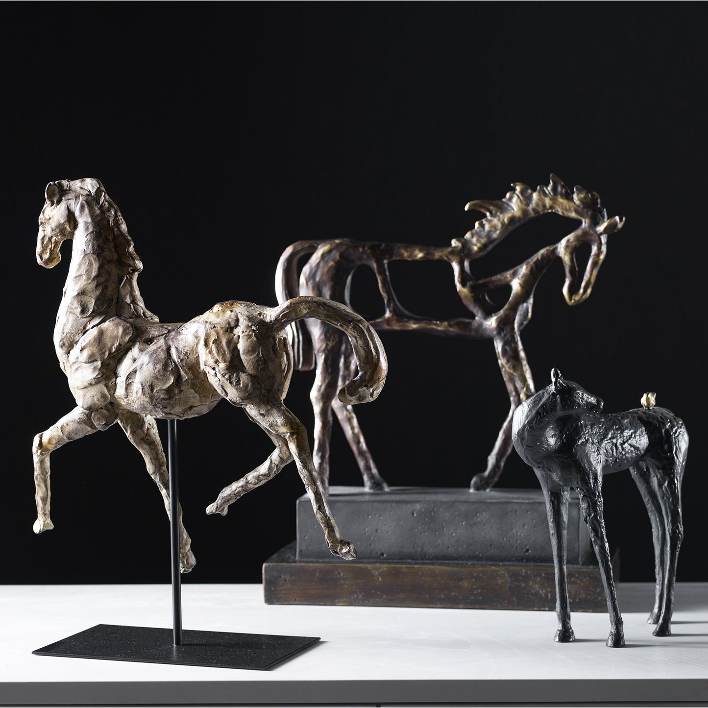 003 S-338699 | Lifestyle | Titan Horse Sculpture by Uttermost. Made from polyresin in a modern style.