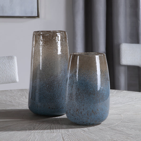 Ione Seeded Glass Vases by Uttermost. Made from glass in a eclectic & global style.