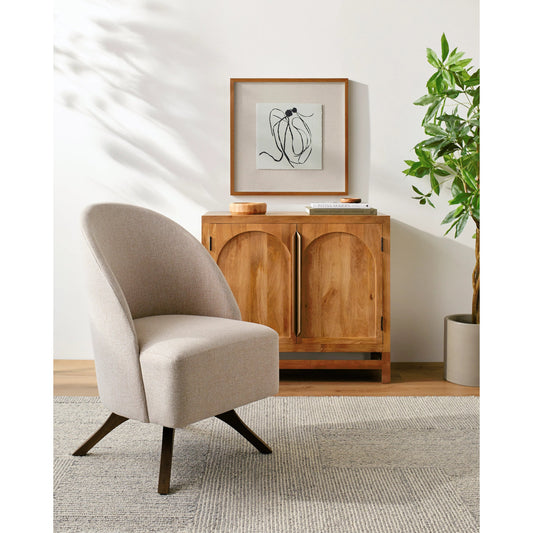 Coda Swivel Chair by Surya. Made from upholstery: polyester, base: beech wood, fill: 100% polyurethane foam in a modern style.