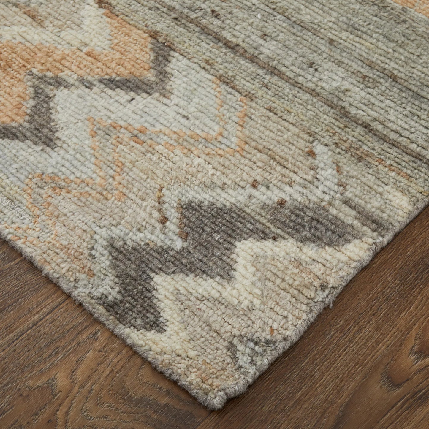 002 SI-2238394,SI-2238395,SI-2238396,SI-2238397,SI-2259673 | Closeup | Kasbah Moroccan Rug - KAS69FZF by Feizy in ivory, gray, orange. Made from wool in a unique style.
