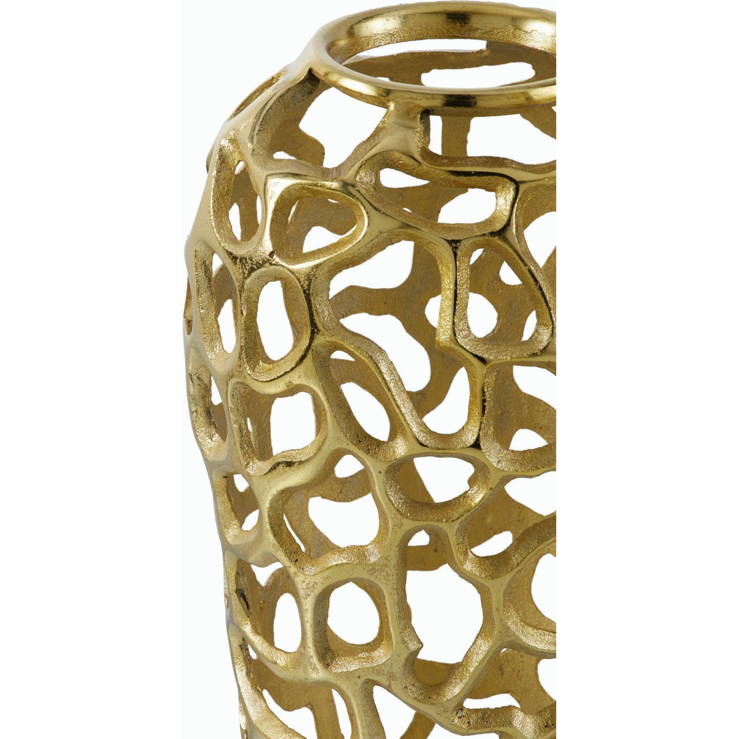 003 SI-2165884 | Closeup | Angad Small Vase by Surya. Made from aluminum in a modern style.
