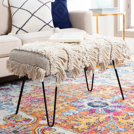 Adilah - 25279 by Livabliss in cream and powder coated. Made from cotton, metal in a eclectic & global style.