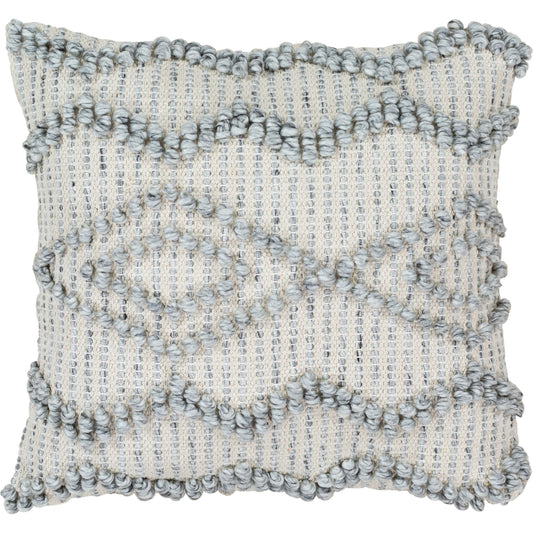 001 SI-2047714,SI-2047716 | Primary Silo | Anders ADR-003 Pillow by Livabliss in slate, light beige. Made from front: 50% cotton, 50% polyester, back: 100% cotton in a modern style.