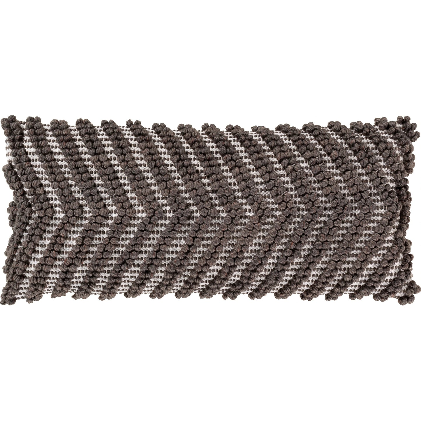 001 SI-2047581 | Primary Silo | Anders ADR-012 Pillow by Livabliss in charcoal, light beige. Made from front: 60% polyester, 40% cotton, back: 100% cotton in a modern style.