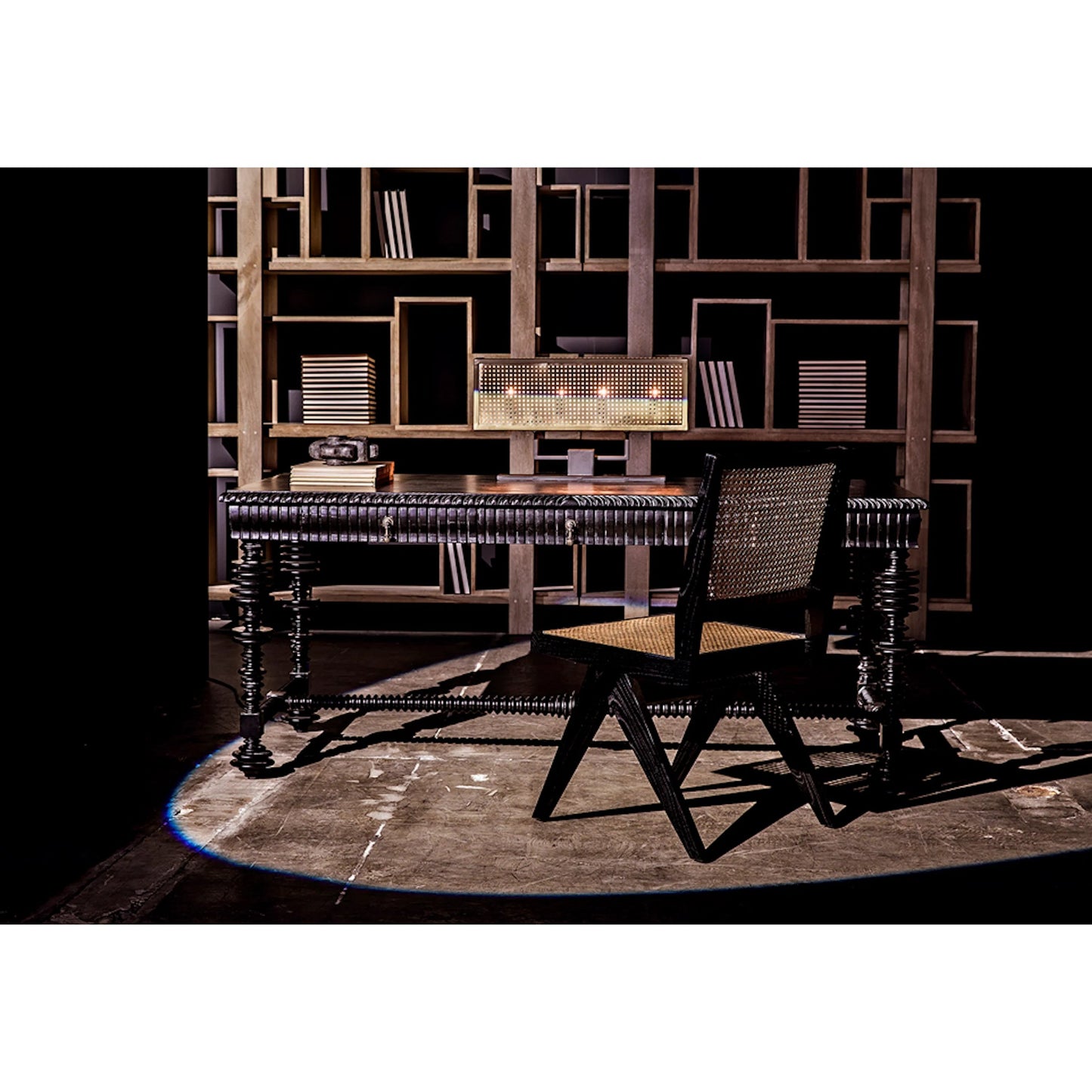 004 SR-888734 | Lifestyle | Joseph Side Chair by Noir in charcoal black. Made from sungkai wood in a modern style.