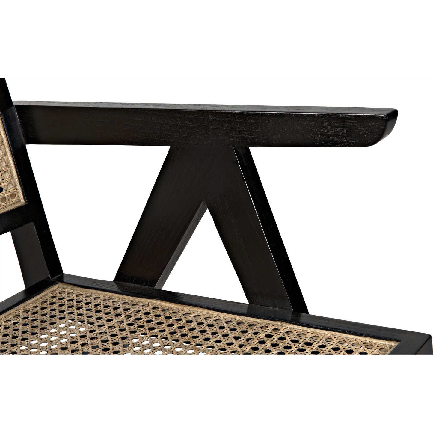 011 SR-888735 | Additional Silo | Jude Relax Chair by Noir in charcoal black. Made from sungkai wood in a modern style.