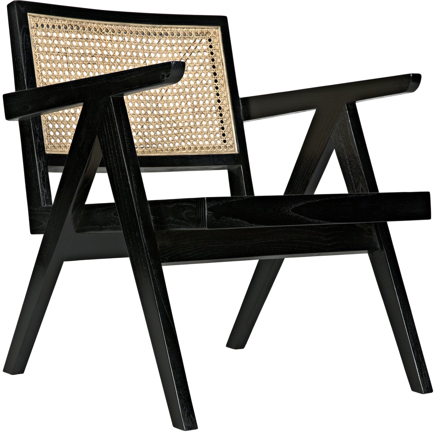 005 SR-888735 | Additional Silo | Jude Relax Chair by Noir in charcoal black. Made from sungkai wood in a modern style.