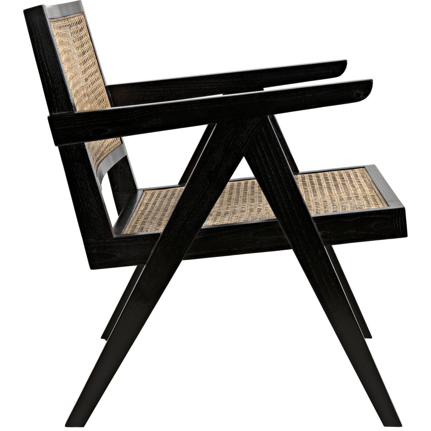 007 SR-888735 | Additional Silo | Jude Relax Chair by Noir in charcoal black. Made from sungkai wood in a modern style.
