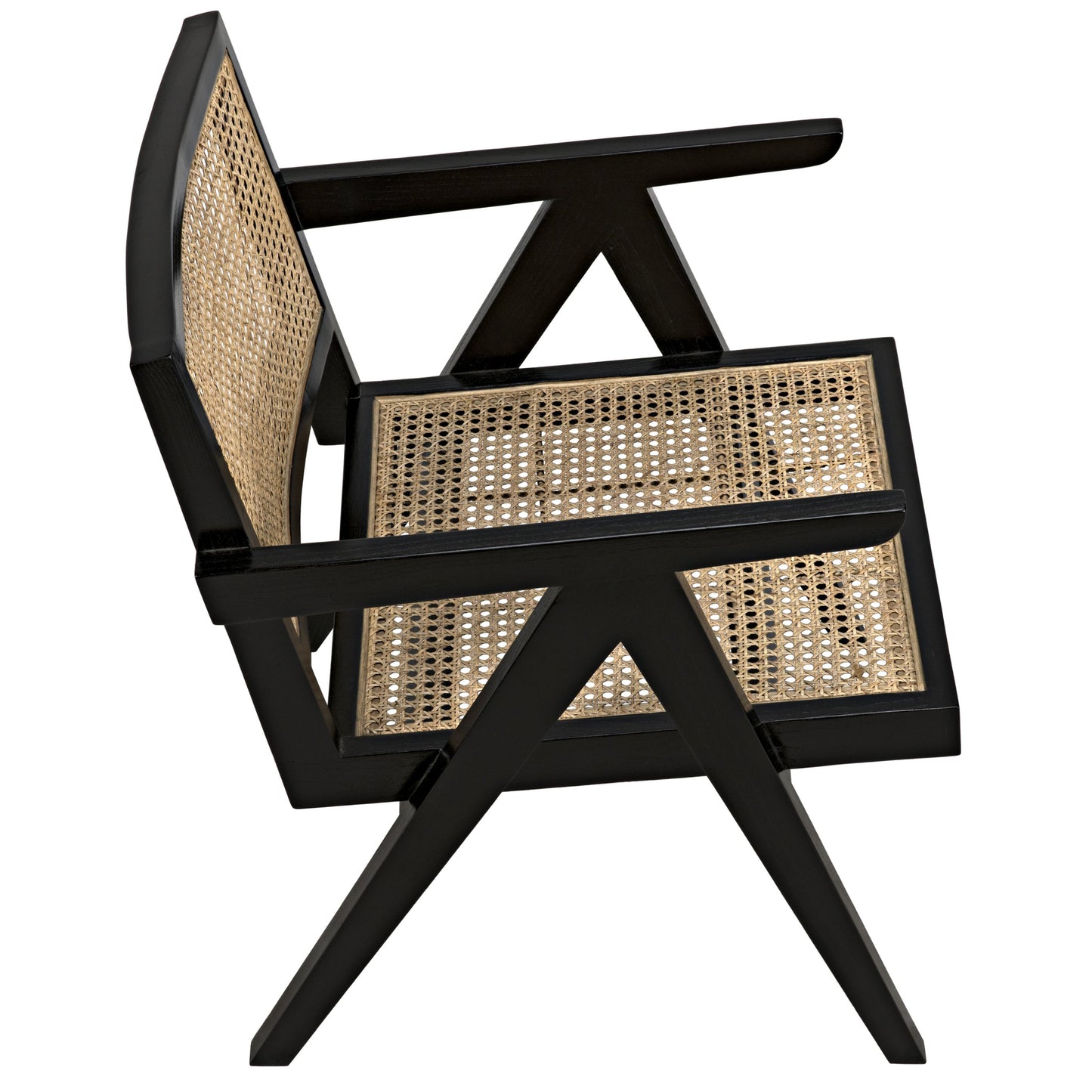 008 SR-888735 | Additional Silo | Jude Relax Chair by Noir in charcoal black. Made from sungkai wood in a modern style.