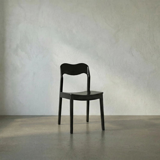Weller Chair by Noir in charcoal black. Made from sungkai in a modern style.