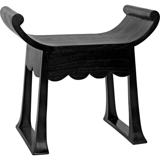 Wey Side Table by Noir in charcoal black. Made from sungkai in a eclectic & global style.