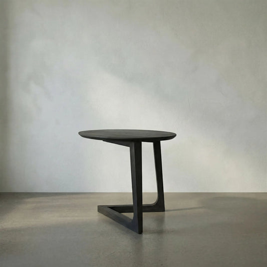 Cantilever Table by Noir in charcoal black. Made from sungkai in a modern style.