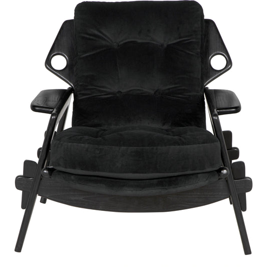Pax Chair by Noir in charcoal black. Made from sungkai in a modern style.
