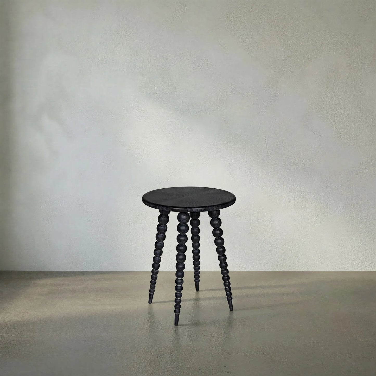 006 SI-2018548 | Lifestyle | Rebecca Side Table by Noir in cinder black. Made from mindi in a modern style.