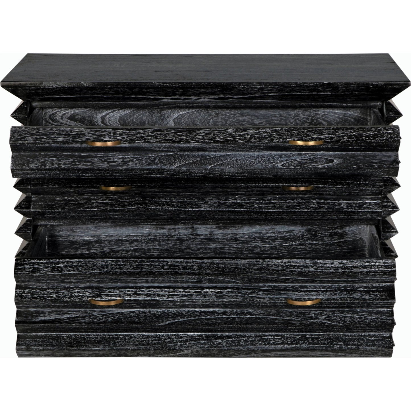 004 SI-2189490 | Unknown | Tiago Chest by Noir in cinder black. Made from mindi and brass hardware in a modern style.