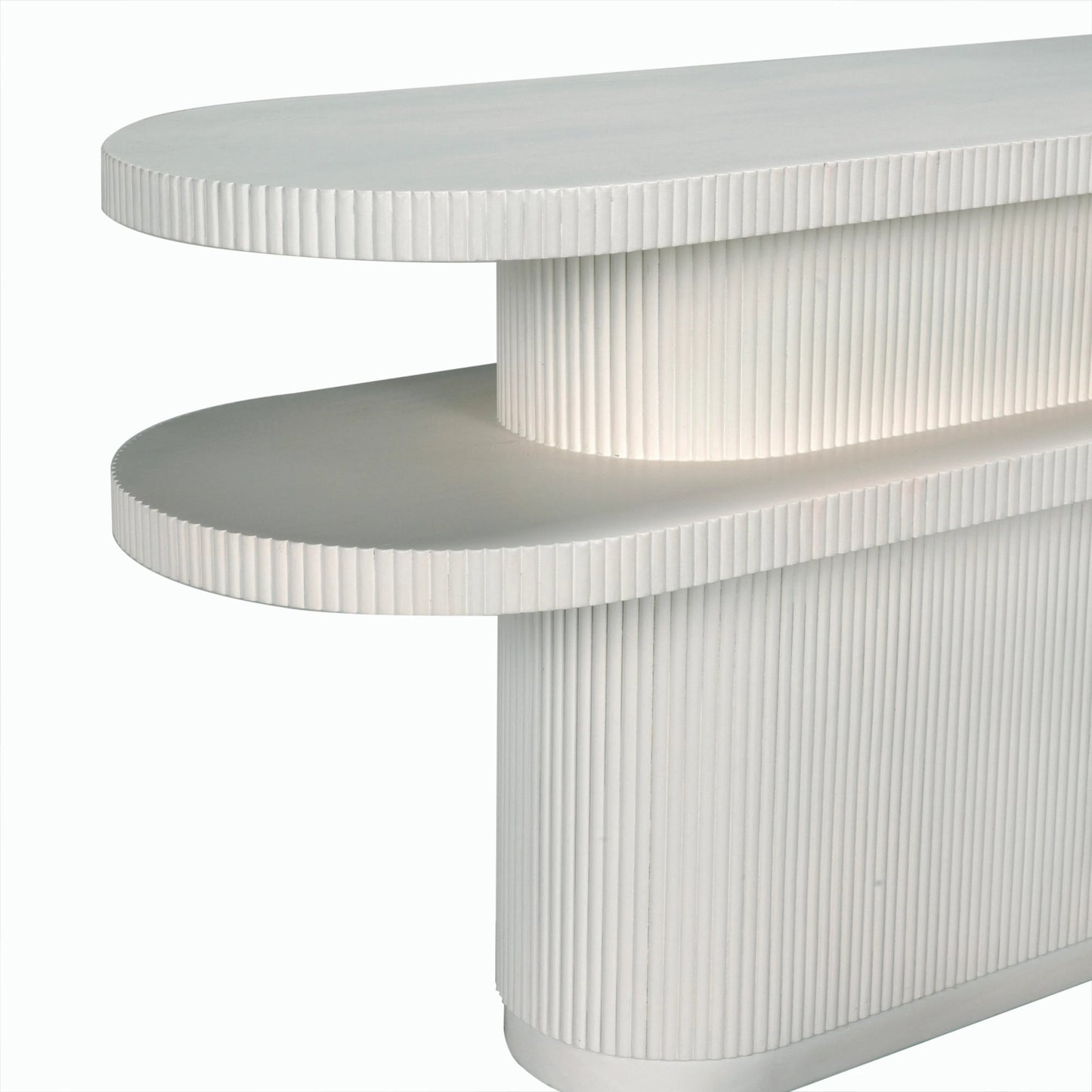 007 SI-2189487 | Unknown | Small Parker Console by Noir in white wash. Made from mahogany and veneer in a modern style.