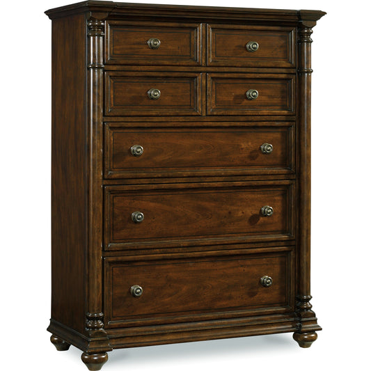 001 SI-1749103 | Primary Silo | Leesburg Chest by Hooker Furniture in mahogany. Made from mahogany veneers in a traditional style.