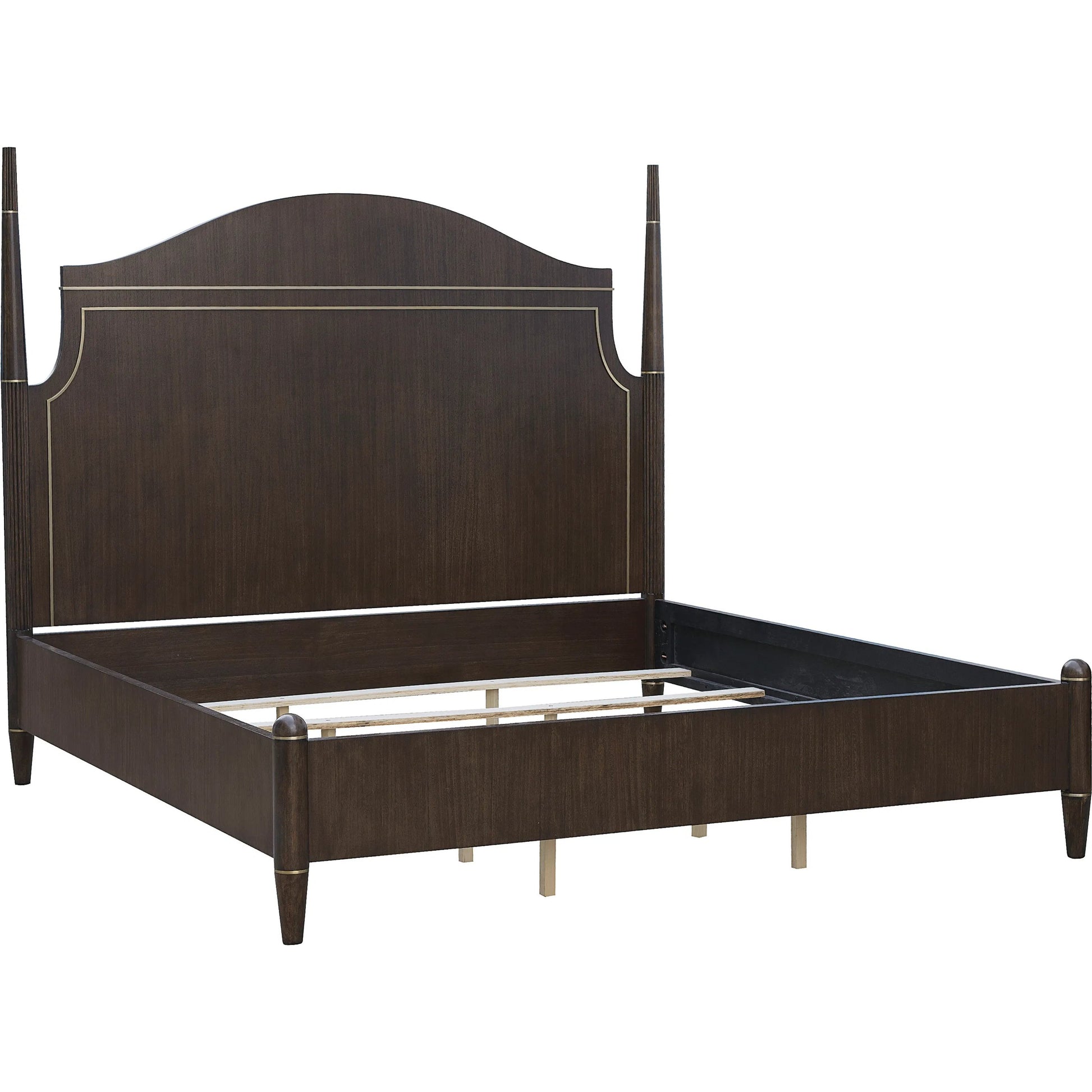 Asher Park Poster Poster Bed by Pulaski Furniture in piano brown. Made from eucalyptus veneers in a traditional style.