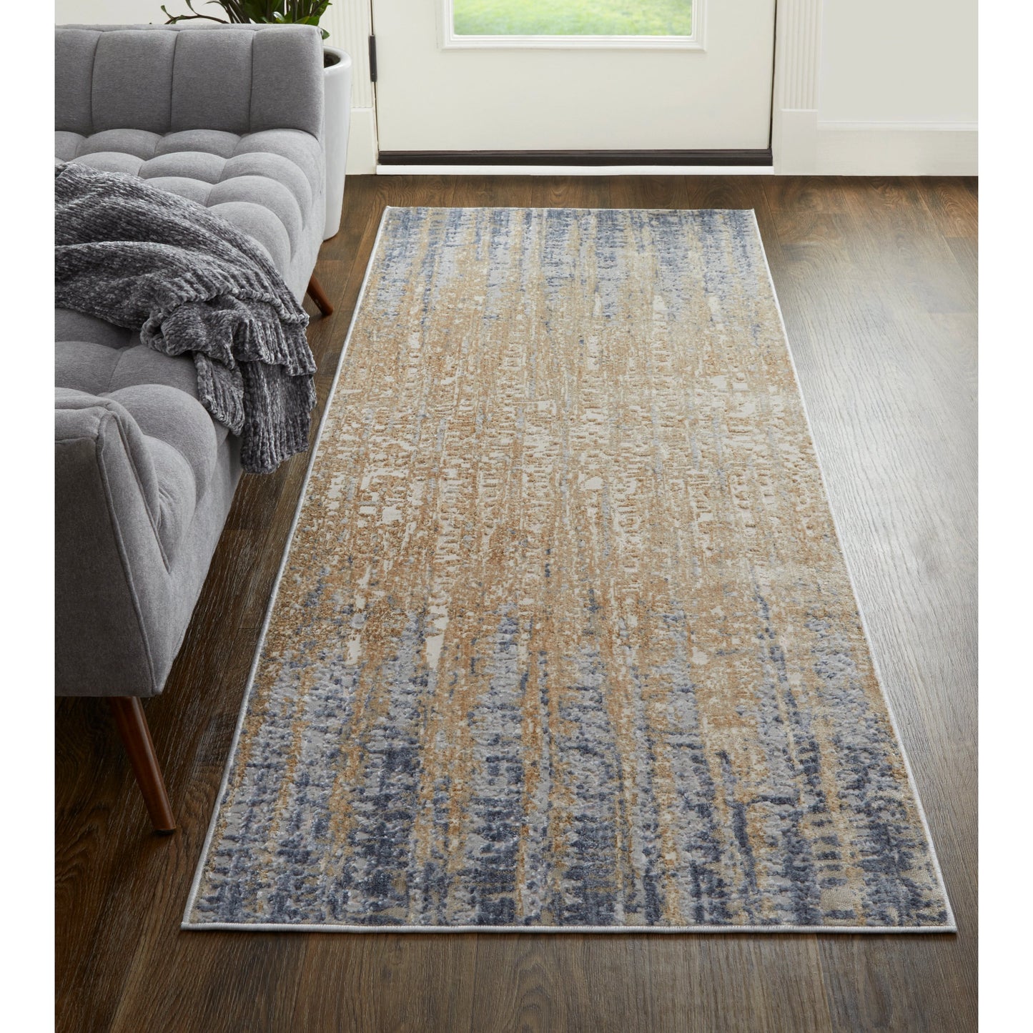 027 SI-2006903 | Lifestyle | Laina Transitional Gradient & Rug - 39G9F by Feizy in tan, brown, blue. Made from polypropylene, polyester in a unique style.
