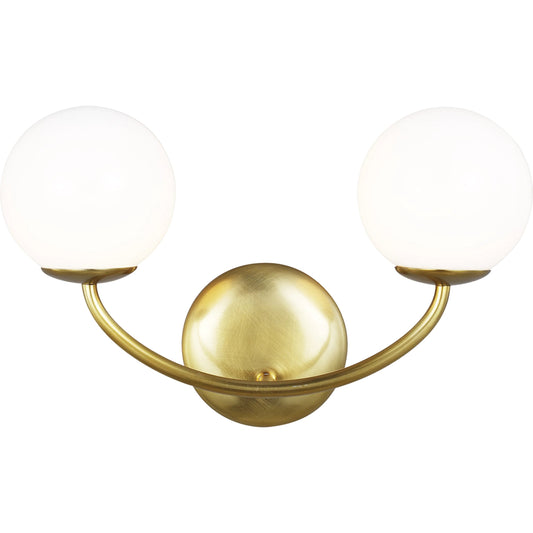 Galassia Two Light Vanity by Visual Comfort & Co.. Made from steel in a modern style.
