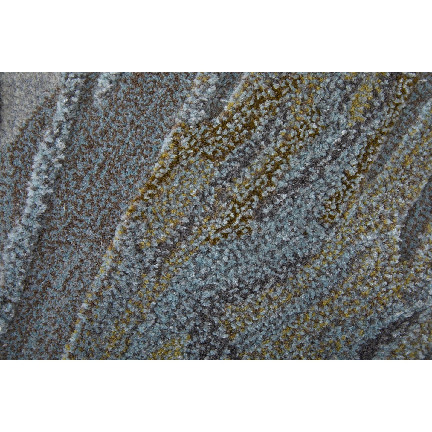 003 SI-2238417,SI-2238418,SI-2238419,SI-2238420,SI-2238421,SI-2238422 | Closeup | Kawai Rug - KAW8982F by Feizy in blue, green, gray. Made from wool, viscose in a unique style.