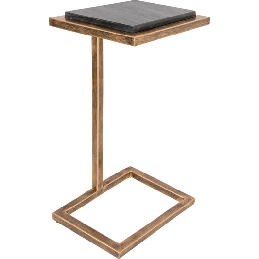 Stone Age - 30099 by Surya in black, gold and antiquednatural. Made from top: marble, base: 100% metal in a modern style.