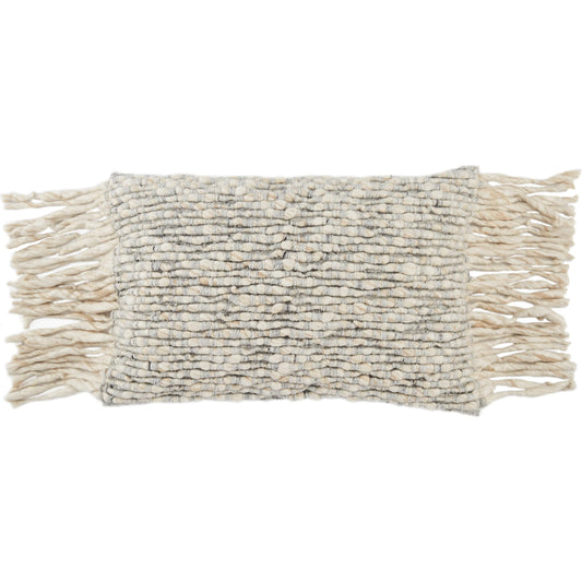 001 SI-2354157 | Primary Silo | Angora AGO07 Pillow by Jaipur Living in cream, light gray. Made from 70% wool, 20% polyester, 10% linen in a rustic style.