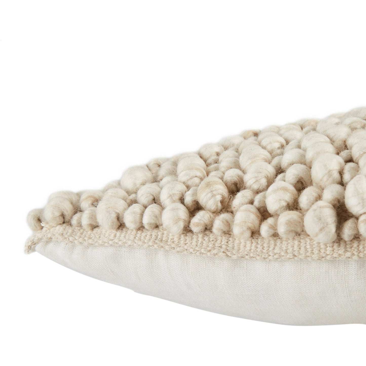 012 SI-2354163 | Closeup | Angora AGO06 Pillow by Jaipur Living. Made from 40% wool 30% viscose 20% cotton 10% linen in a unique style.