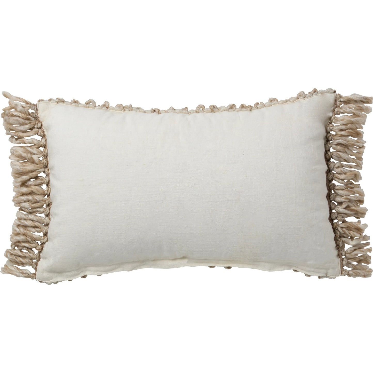 003 SI-2354166,SI-2354167,SI-2354170 | Closeup | Angora AGO21 Pillow by Jaipur Living in tan. Made from 60% pet yarn 40% wool in a unique style.