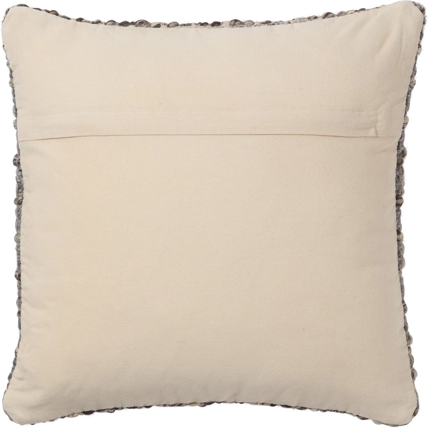 002 SI-2354158,SI-2354159,SI-2354160 | Closeup | Angora AGO23 Pillow by Jaipur Living in gray. Made from 100% wool in a unique style.