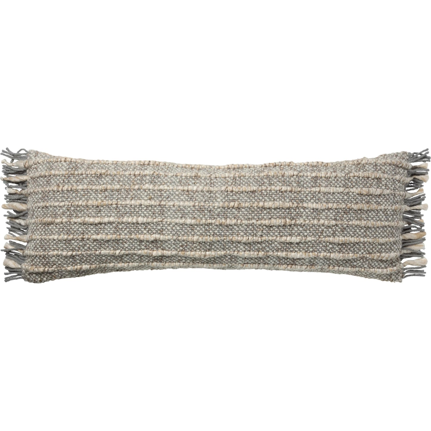 001 SI-2354172,SI-2354173,SI-2354174 | Primary Silo | Angora AGO24 Pillow by Jaipur Living in taupe, gray. Made from 40% wool 40% pet yarn 20% viscose in a unique style.