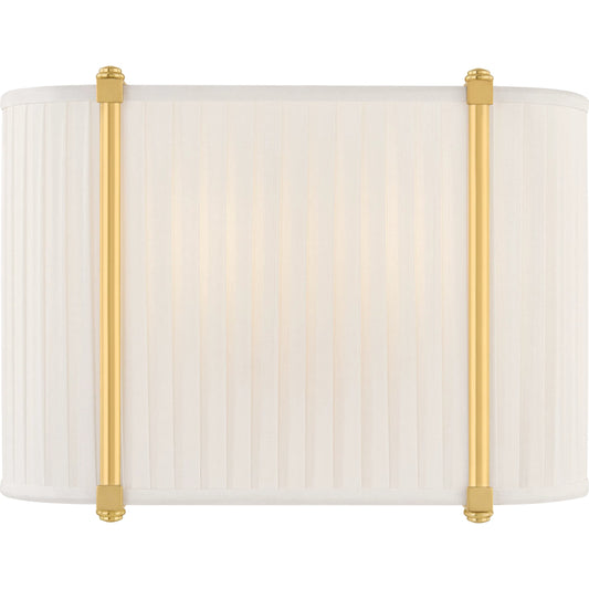 Cornell Wall Sconce by Hudson Valley in aged brass. Made from unique in a unique style.