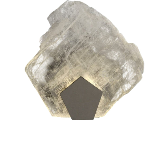 001 SR-864942 | Primary Silo | Moonlight Sonata Selenite Pane Single-Light Sconce by John-Richard. Made from unique in a rustic style.
