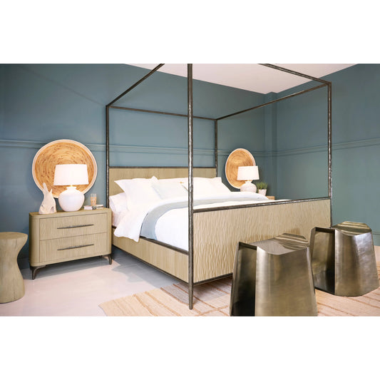 Hammersmith Stool by Jonathan Charles in gold and satin brass. Made from stainless steel, plywood in a eclectic & global style.