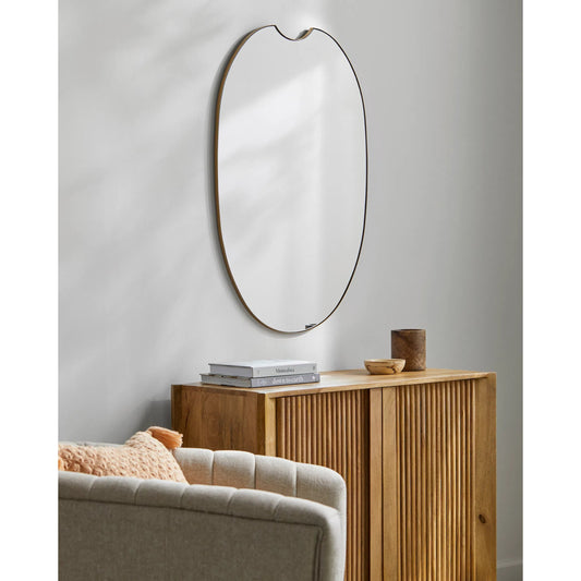 Ajanta Mirror - 525177 by Livabliss in gold. Made from aluminum in a modern style.
