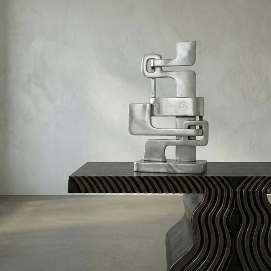Kubric Sculpture by Noir in polished. Made from metal in a eclectic & global style.