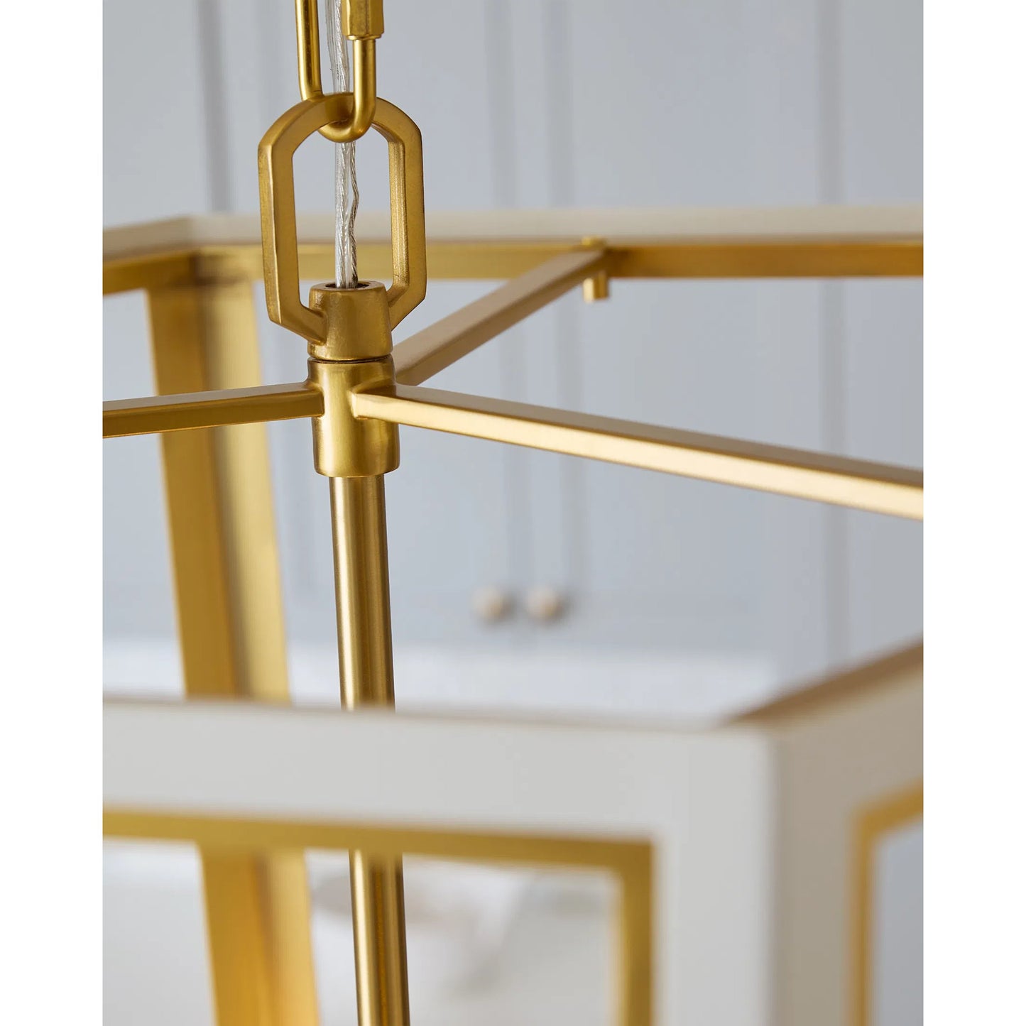 010 SI-2233725 | Closeup | Curt Medium Lantern by Visual Comfort & Co.. Made from steel in a modern style.