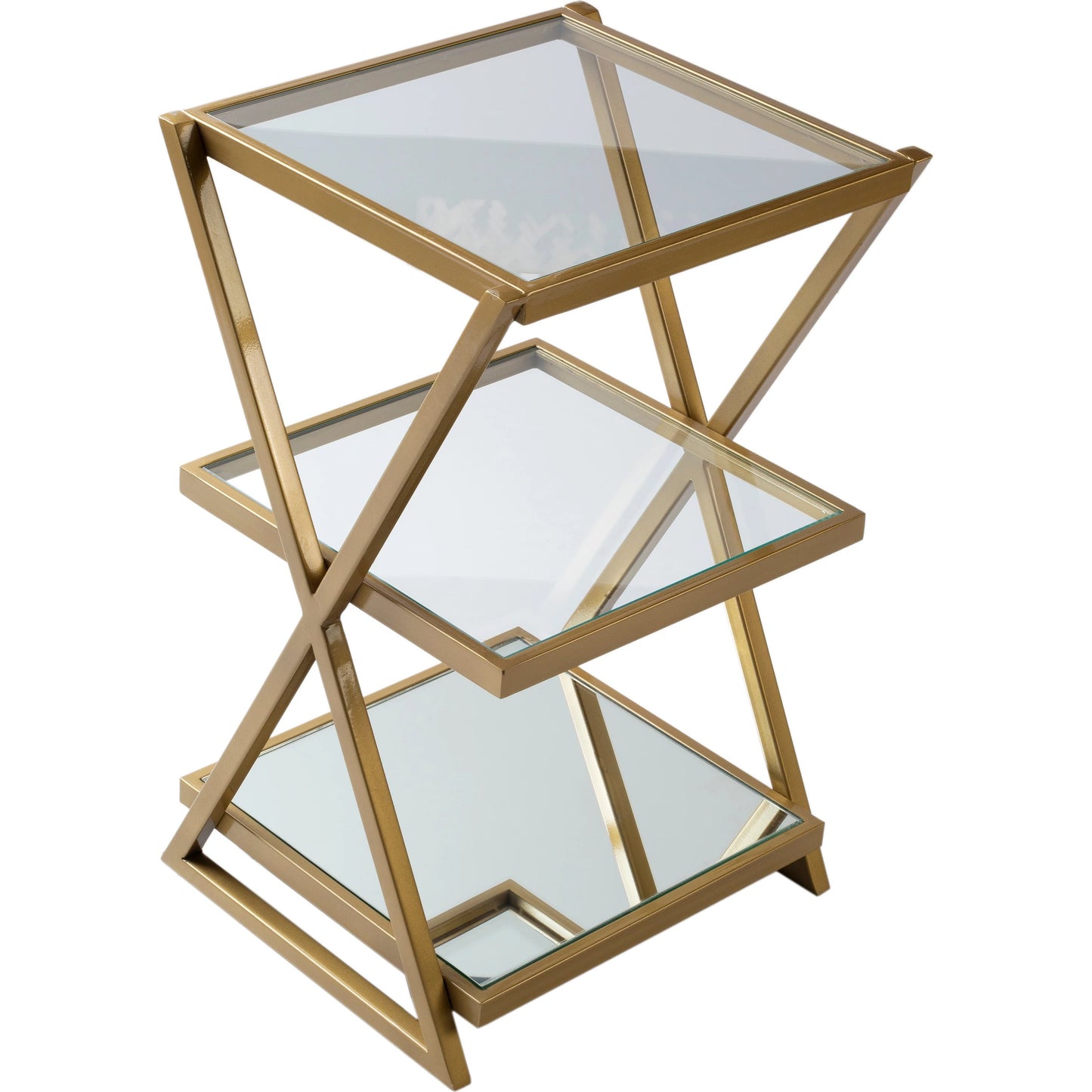 002 SI-1914098 | Additional Silo | Aliya - 24736 by Livabliss in gold and powder coatedmirrortranslucent. Made from top: glass, base: metal in a modern style.