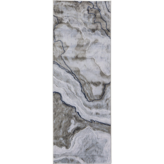 Gaspar Rug - 39KUF by Feizy in taupe, gray, blue. Made from polypropylene, polyester in a unique style.