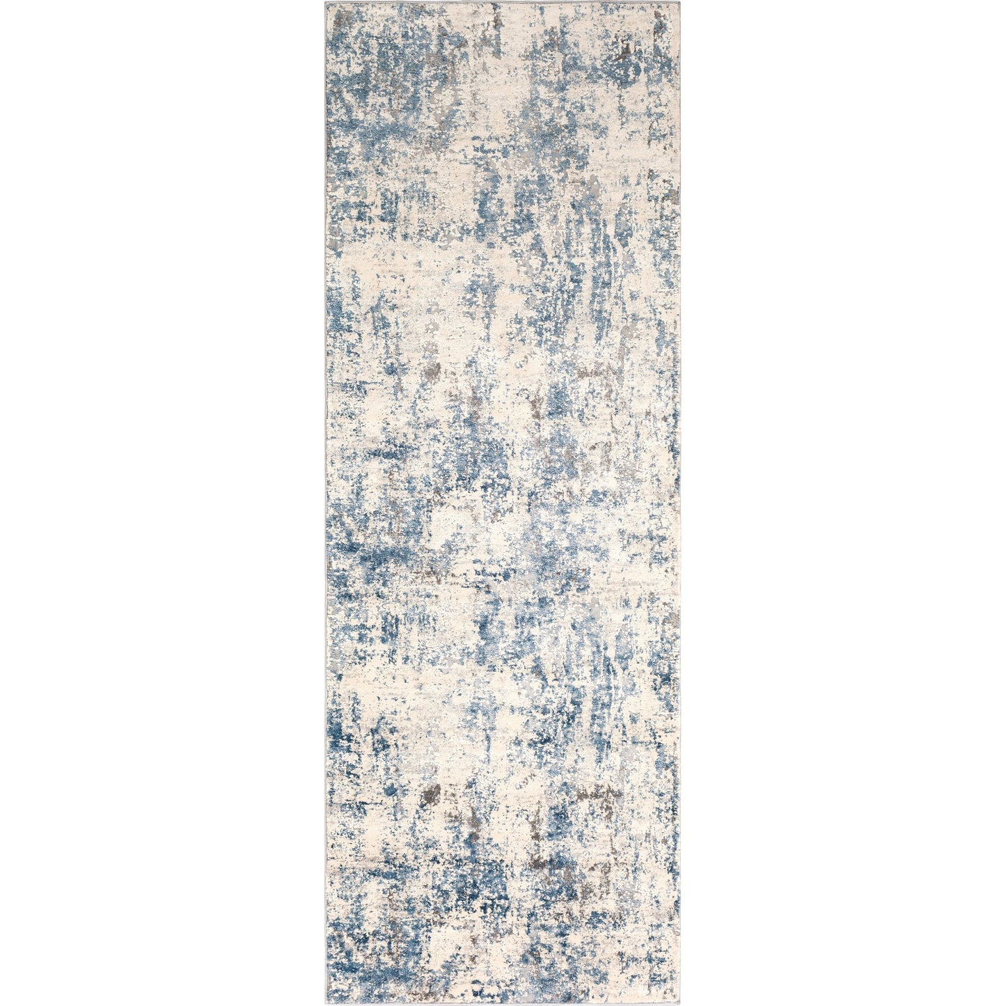 006 SI-1875884 | Additional Silo | Alpine Rug by Livabliss in blue, charcoal. Made from 60% polypropylene, 40% polyester in a traditional style.