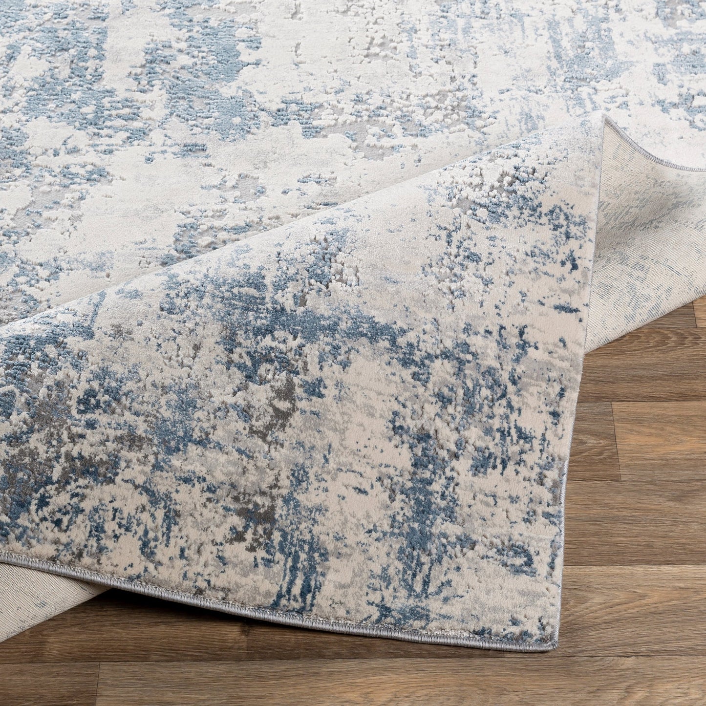 004 SI-1875884,SI-1875888 | Additional Silo | Alpine Rug by Livabliss in blue, charcoal. Made from 60% polypropylene, 40% polyester in a traditional style.