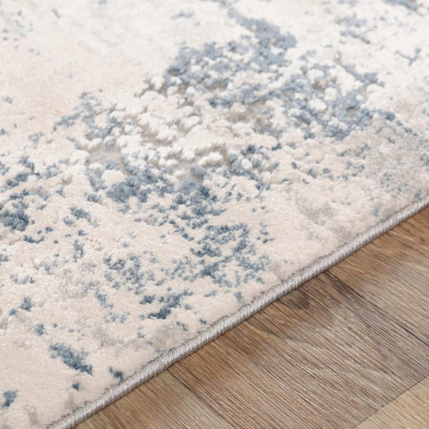 002 SI-1875884,SI-1875888 | Additional Silo | Alpine Rug by Livabliss in blue, charcoal. Made from 60% polypropylene, 40% polyester in a traditional style.