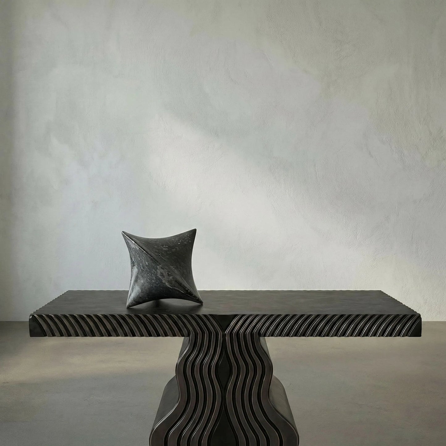 012 SI-1975504 | Lifestyle | Simone Object (Set of 2) by Noir in black marble. Made from marble in a modern style.
