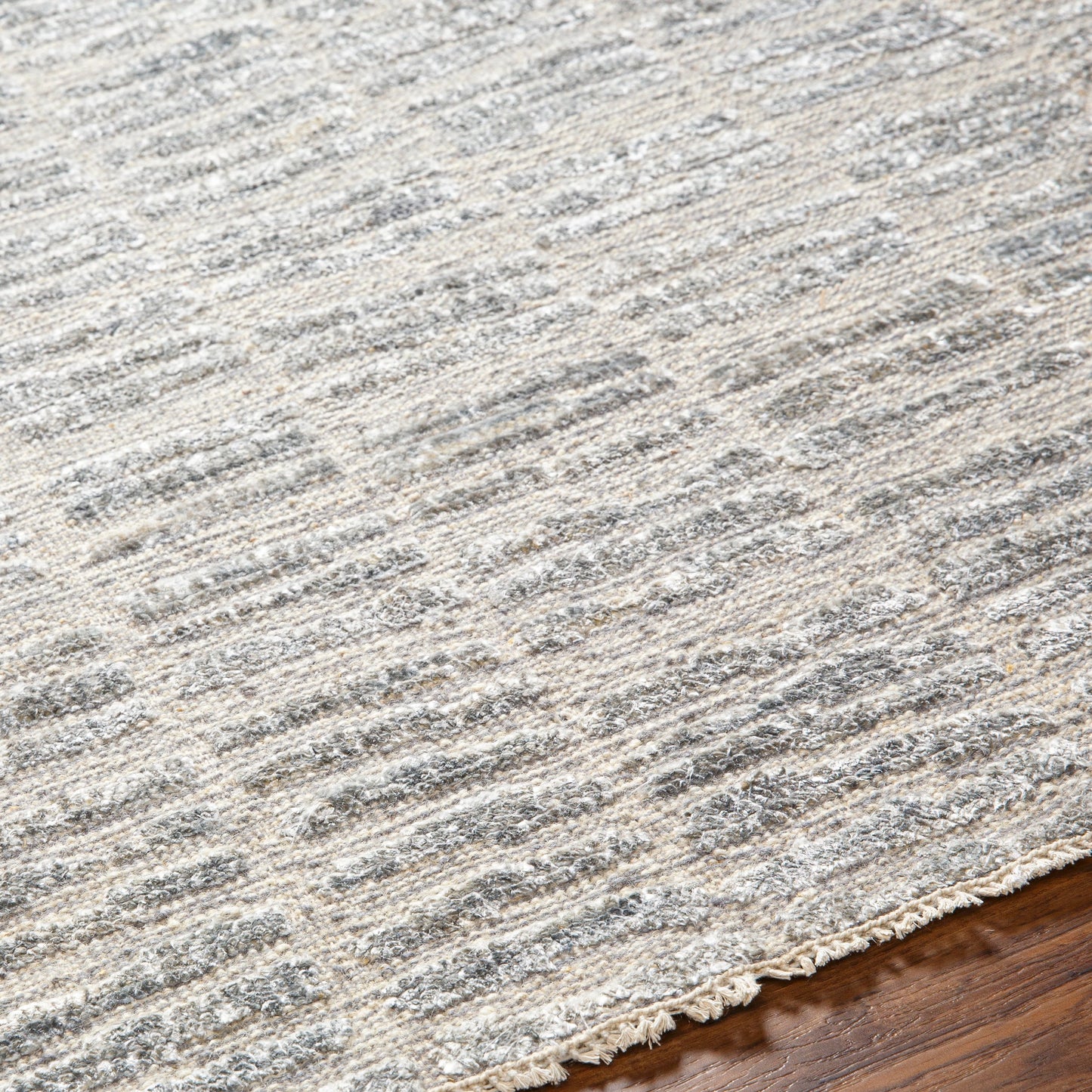 005 SI-1915922,SI-1915923,SI-1915924,SI-1915925 | Closeup | Amina AMA-2300 Rug by Surya in light beige, gray, light slate. Made from main: 65% wool, main: 35% viscose in a unique style.