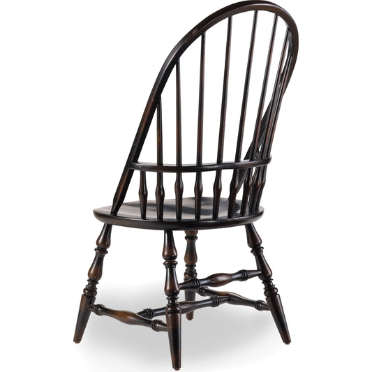 Sanctuary Windsor Side Chair (Set of 2) by Hooker Furniture in ebony. Made from hardwoods with veneers in a traditional style.