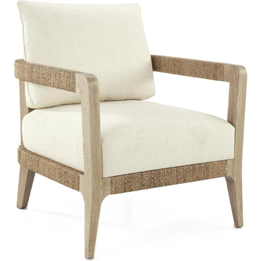Marina Armchair by John-Richard in naima parchment. Made from unique in a transitional style.